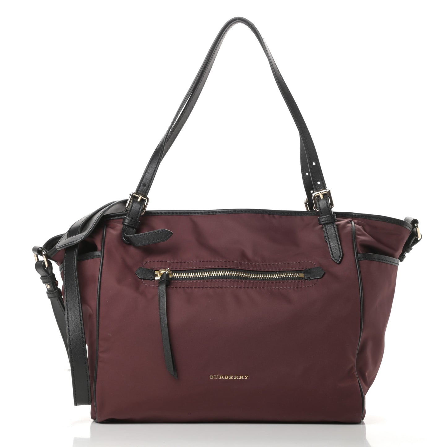 Nylon Diaper Bag Burgundy