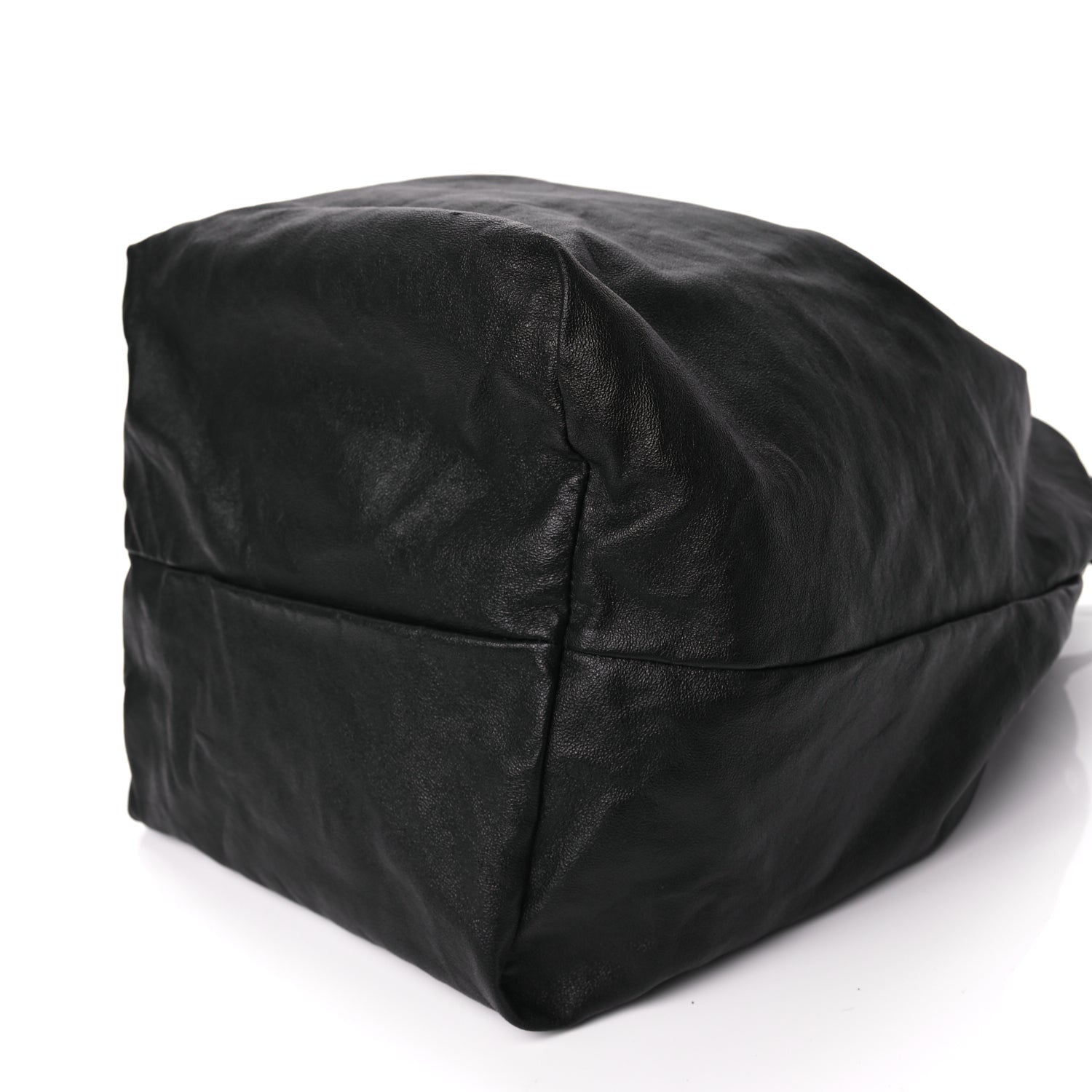 Saint Laurent Smooth Calfskin Teddy Drawstring Bag Black 10 of 10