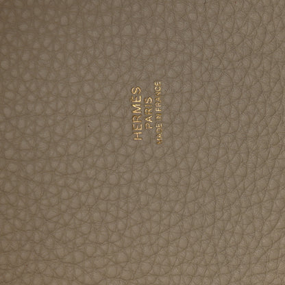 Hermes Taurillon Clemence Picotin Lock 18 PM Beton 5 of 10