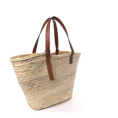 Loewe Raffia Large Basket Tote Bag Natural Tan 2 of 7
