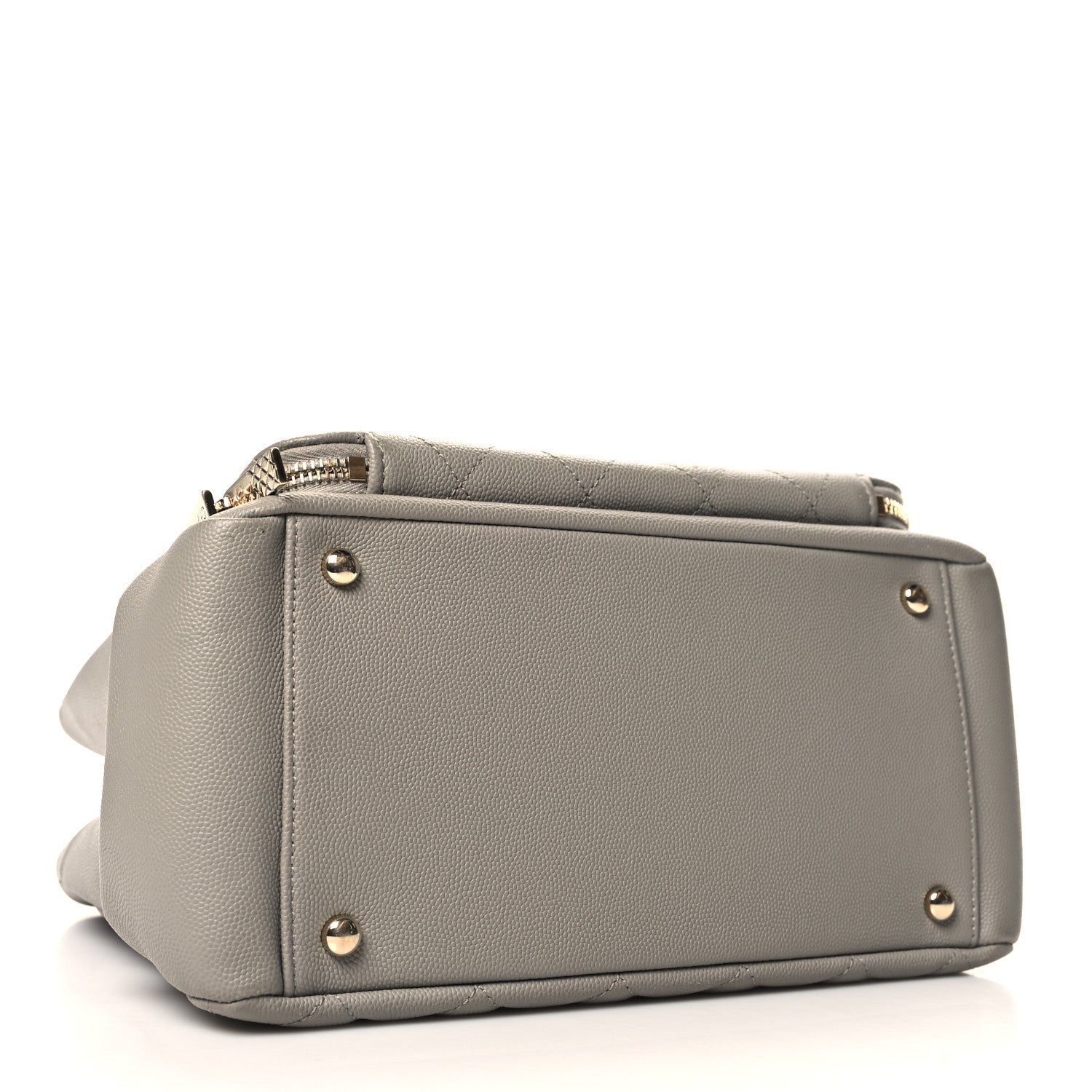 Chanel Caviar Quilted Small Business Affinity Shopping Bag Grey 4 of 10