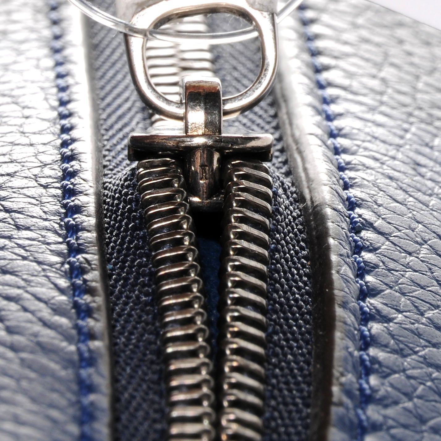 Calfskin and Suede Small Trapeze Ocean Blue