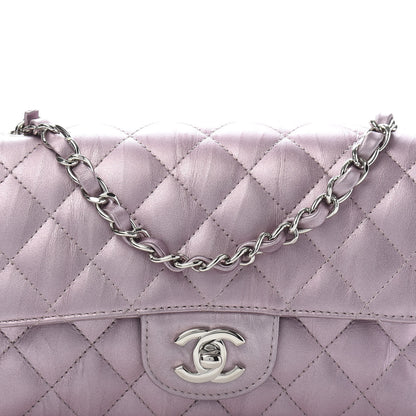 Chanel Metallic Calfskin Quilted Mini Rectangular Flap Pink 10 of 11