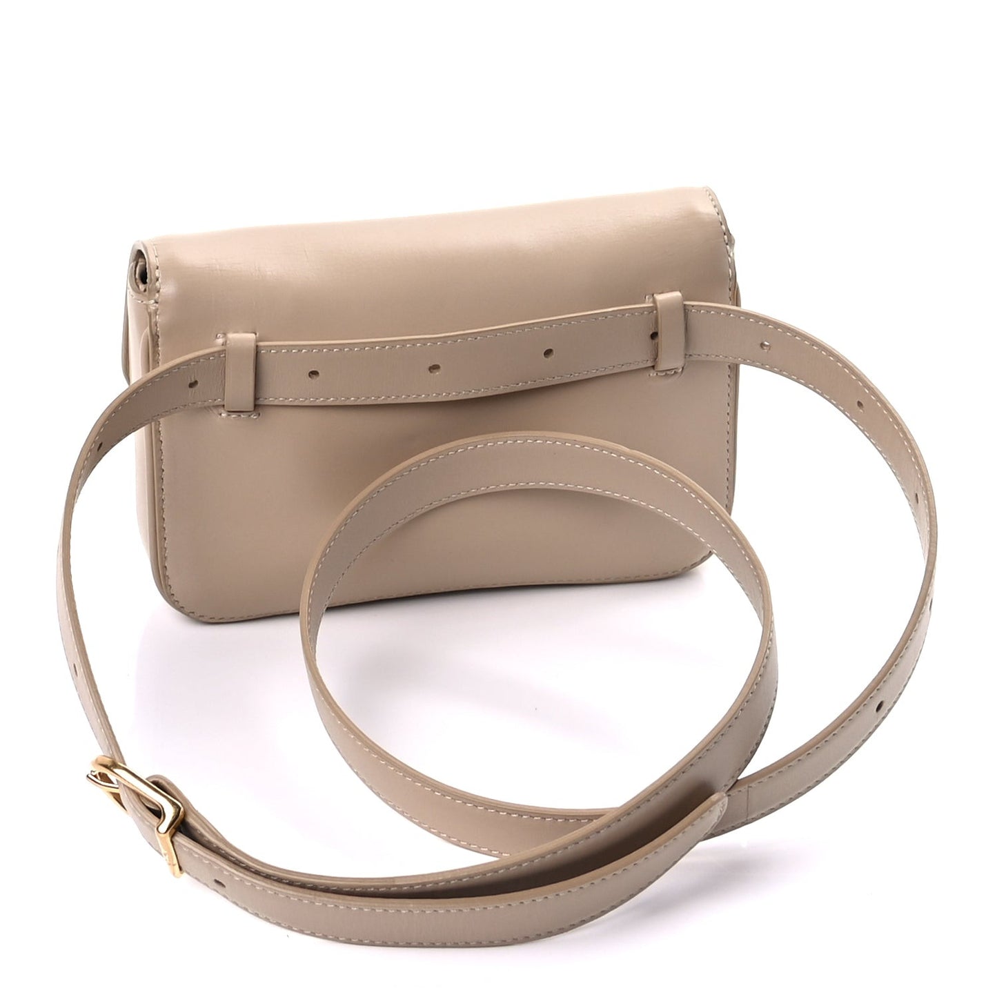 Shiny Calfskin Tassel Belt Bag  Banane