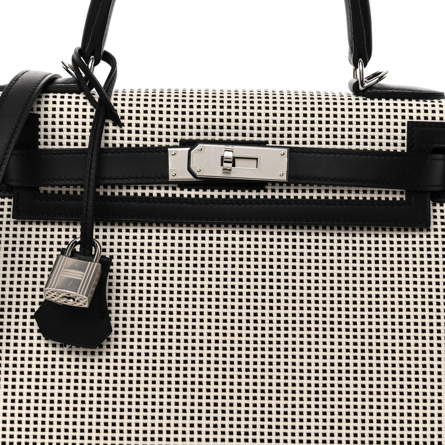 Toile Quadrille Swift Kelly Sellier 28 Ecru White Black