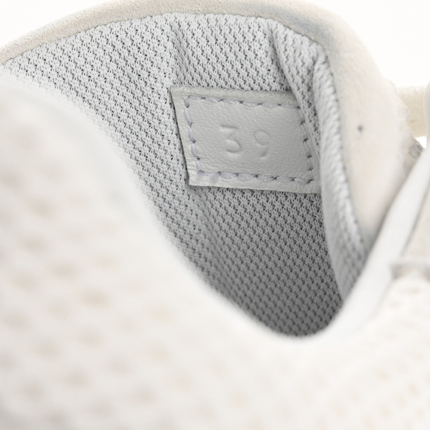 Hermes Air Mesh Suede Goatskin Bouncing Sneakers 39 White Black 9 of 15