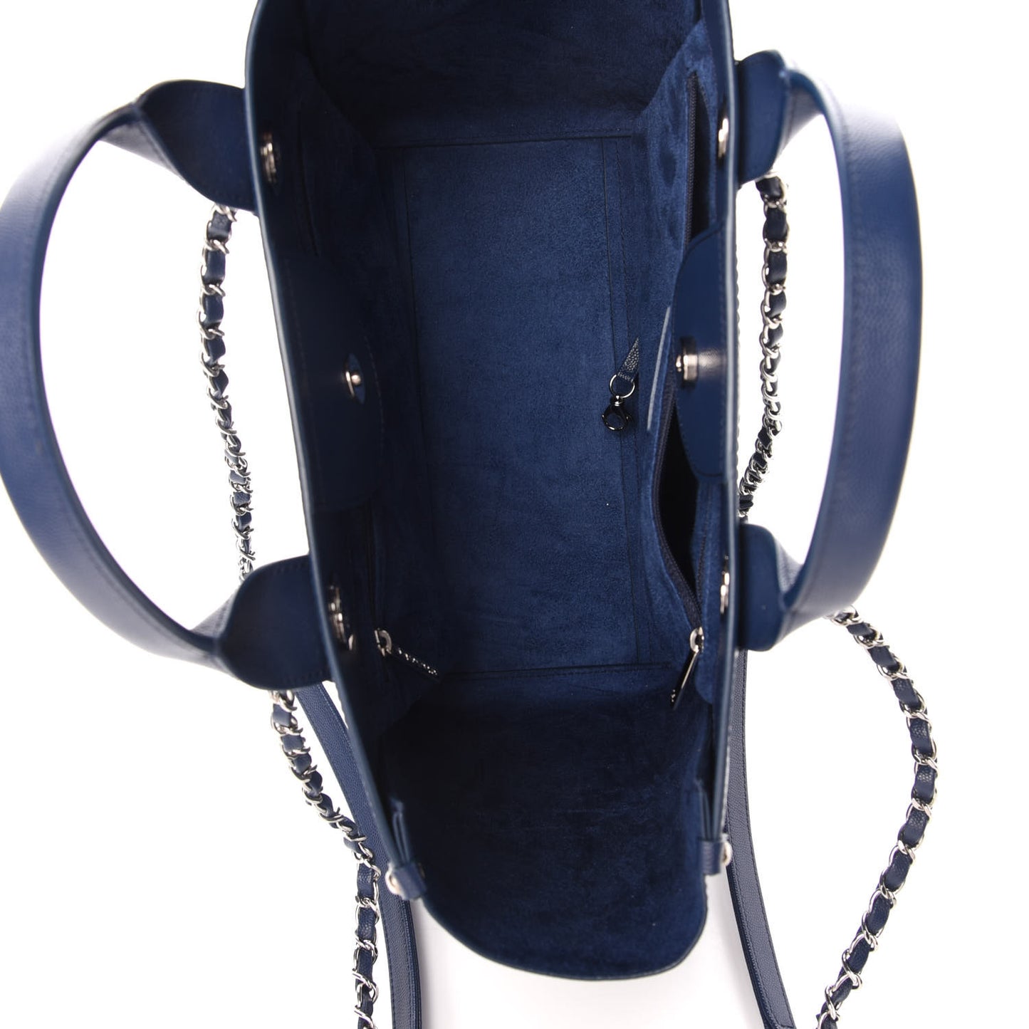 Caviar Small Studded Deauville Tote Navy