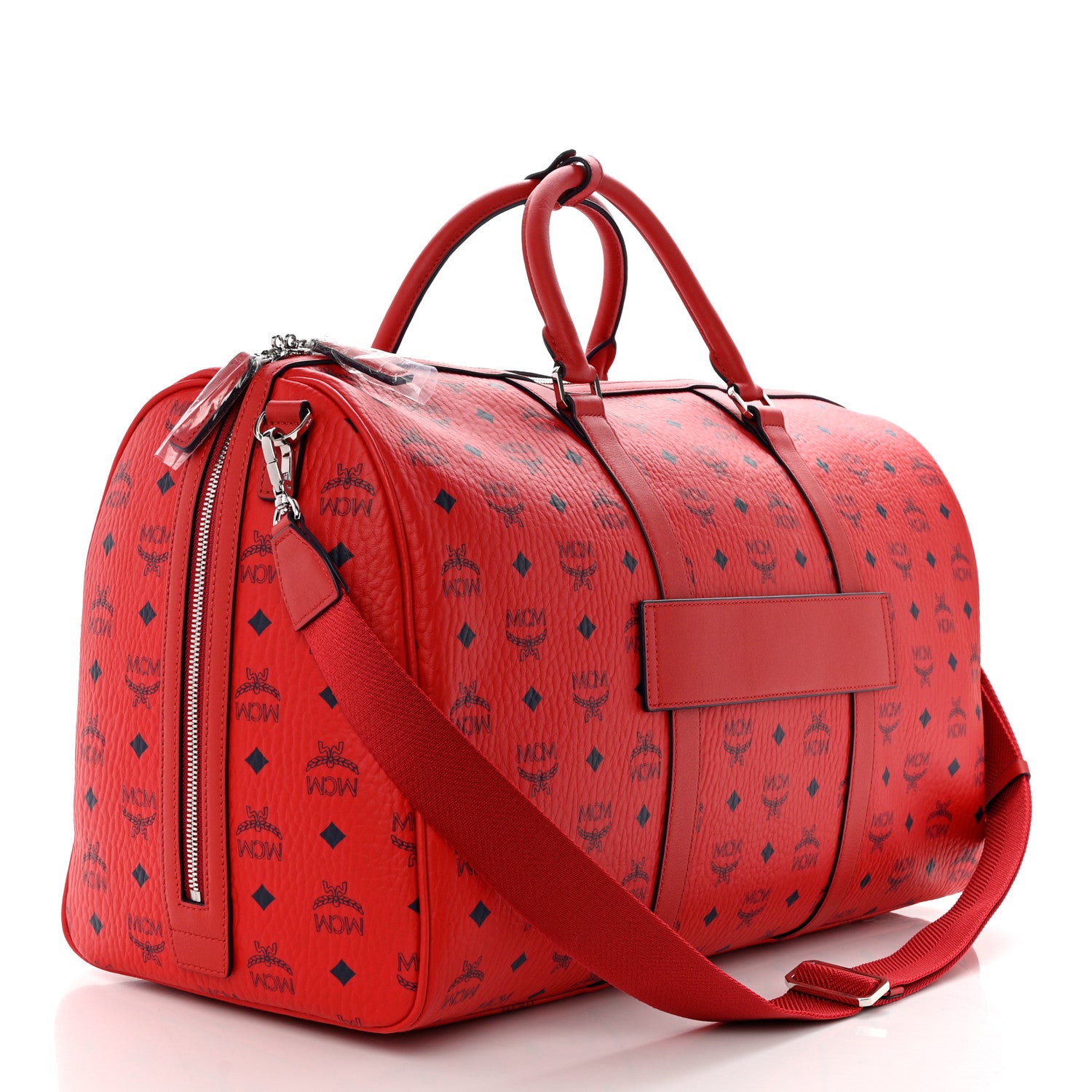 MCM Visetos Large Traveler Weekender Bag Red 2 of 8