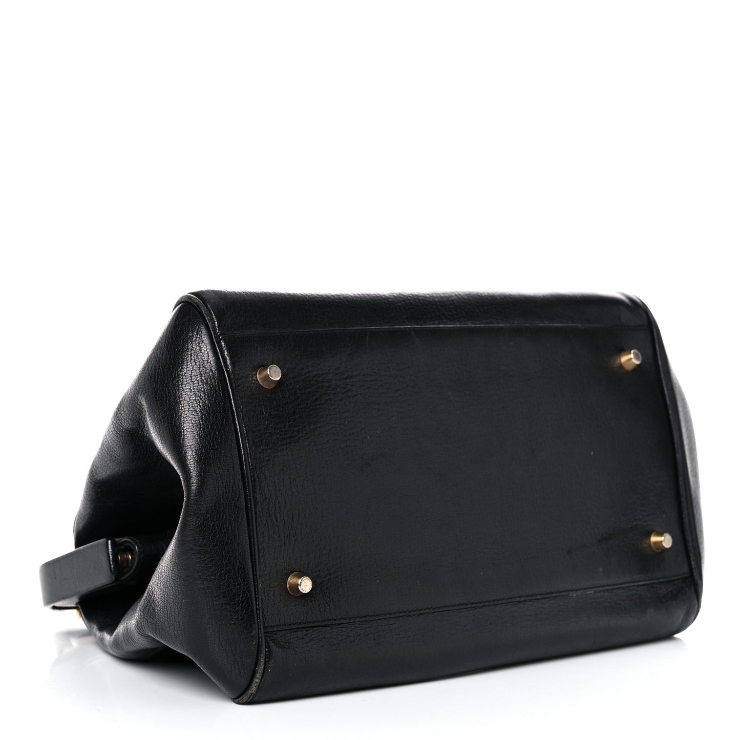 Goatskin Cerniera Doctor Bag Black