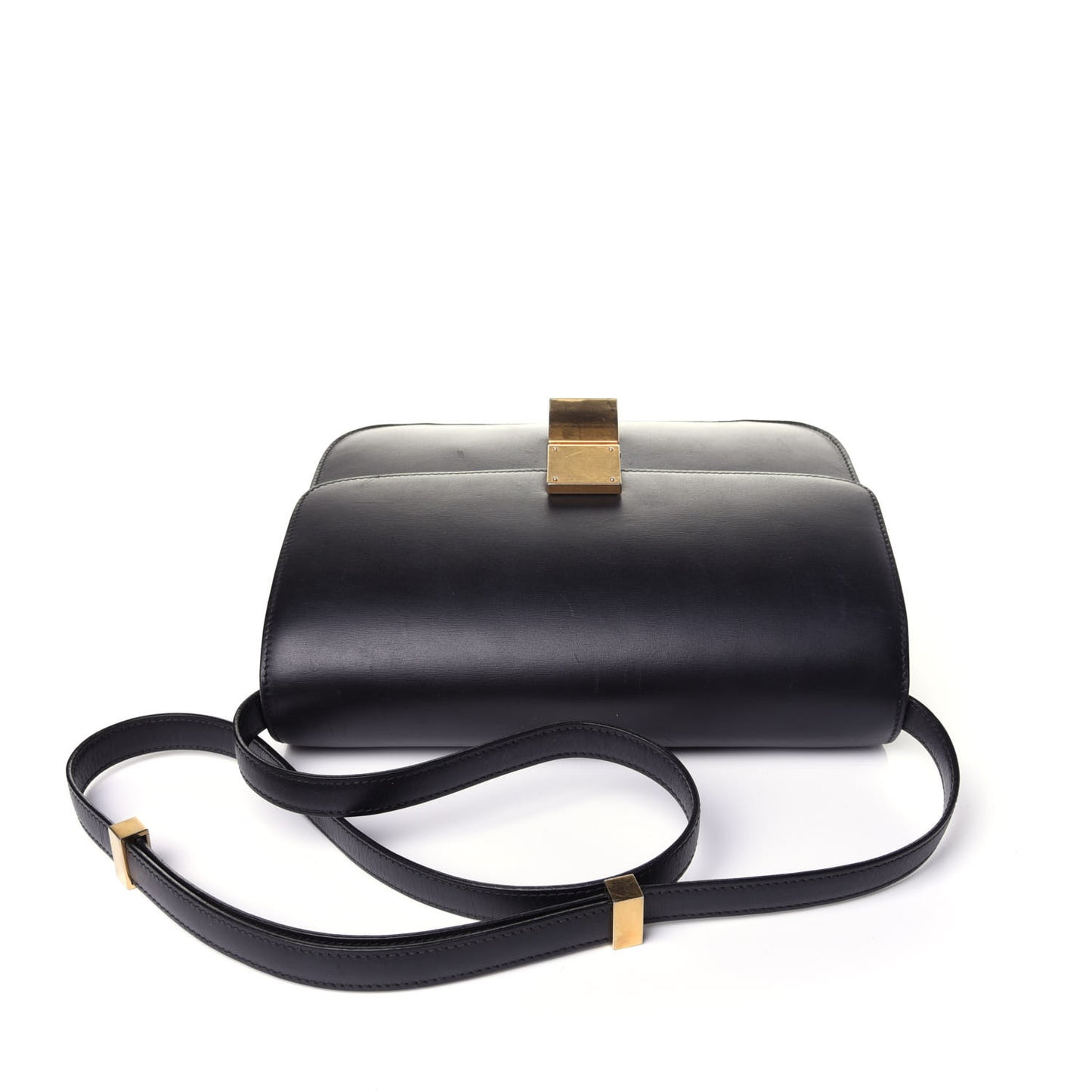 Box Calfskin Medium Classic Box Flap Bag Black