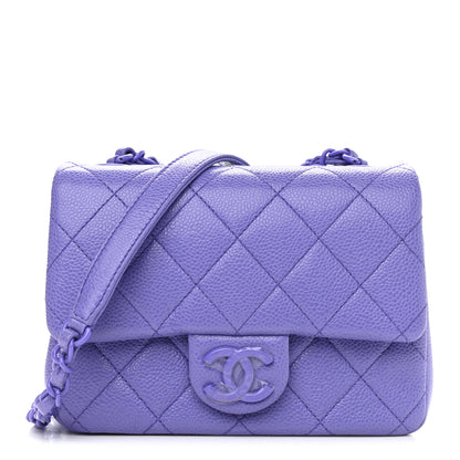 Chanel Caviar Quilted Incognito Mini Square Flap Purple 1 of 9
