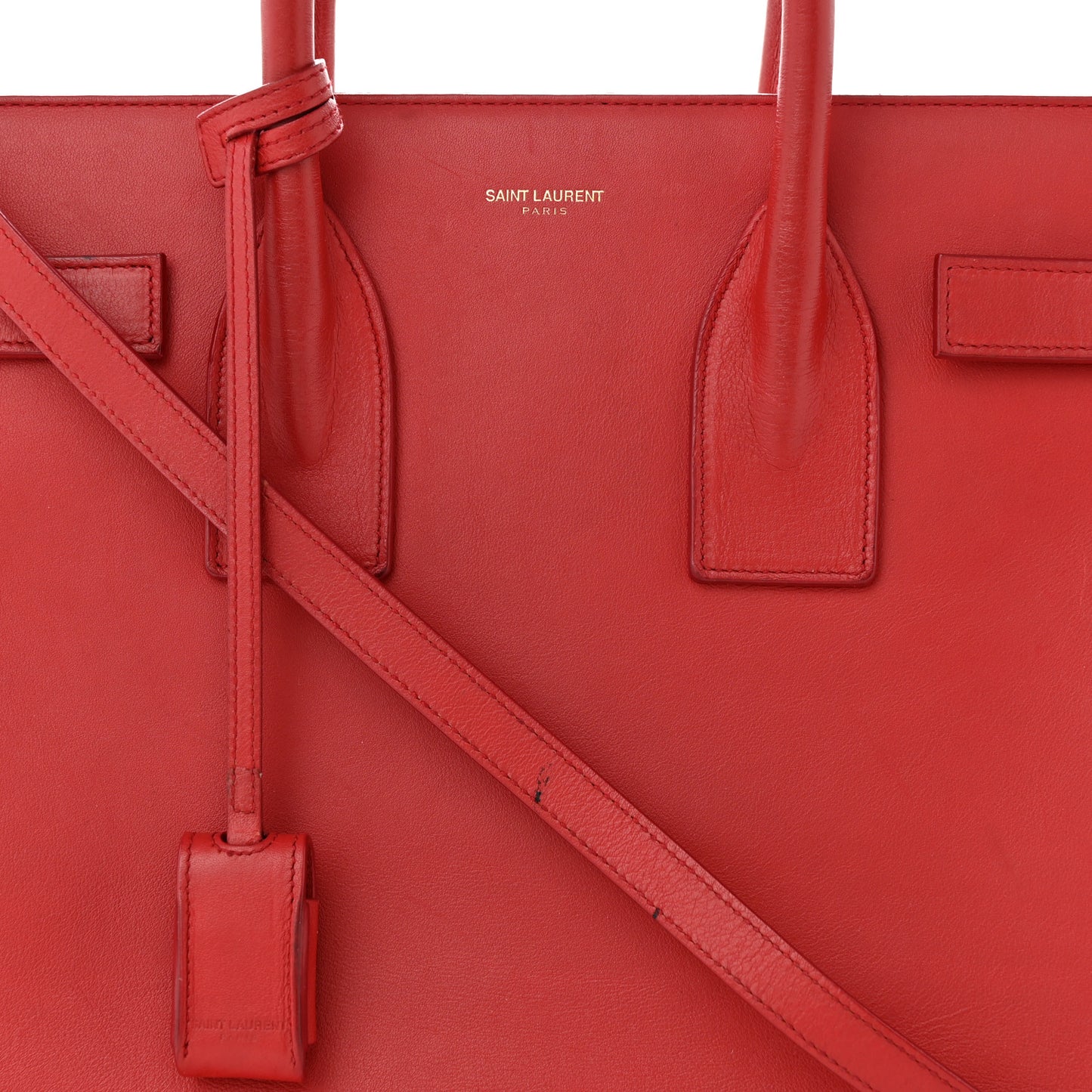 Calfskin Small Sac De Jour Vermillion