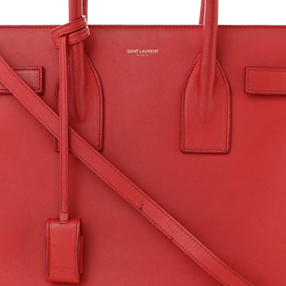 Saint Laurent Calfskin Small Sac De Jour Vermillion 10 of 18