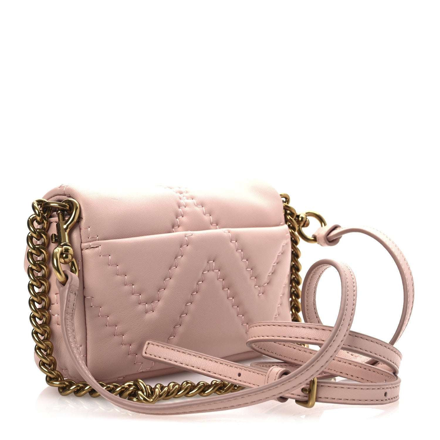 Marc Jacobs Lambskin Quilted J Marc Mini Shoulder Bag Rose 3 of 7