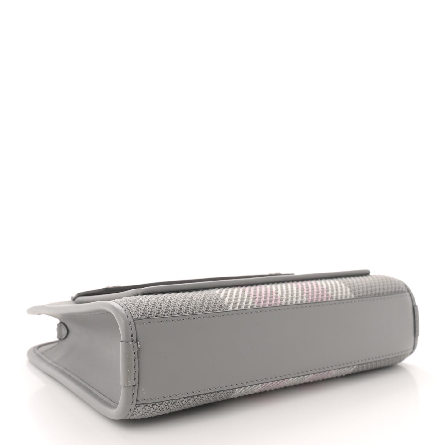 Calfskin Check Mini Pocket Bag Grey