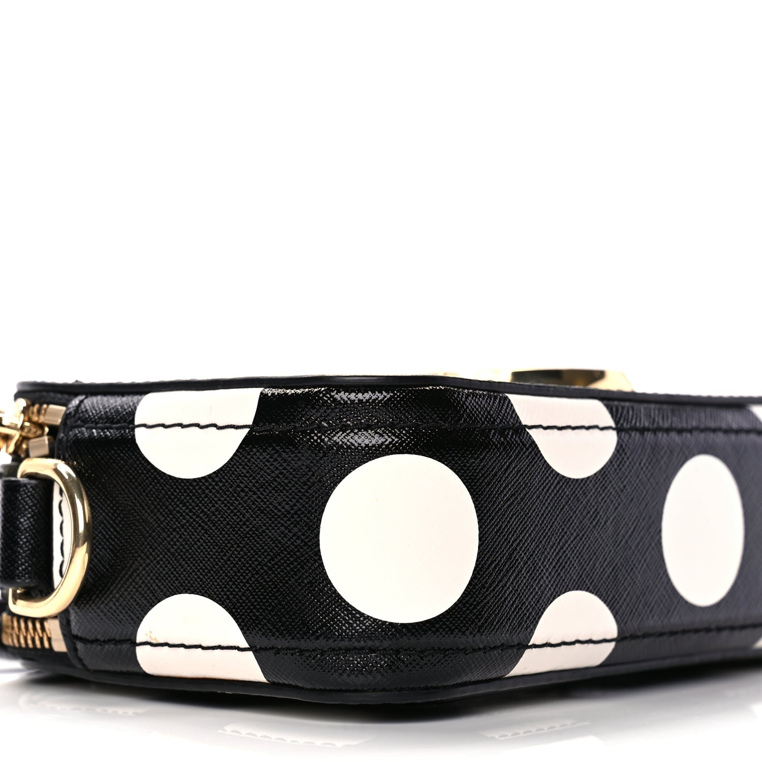 Marc Jacobs Saffiano The Dot Snapshot Camera Bag Black White 7 of 8