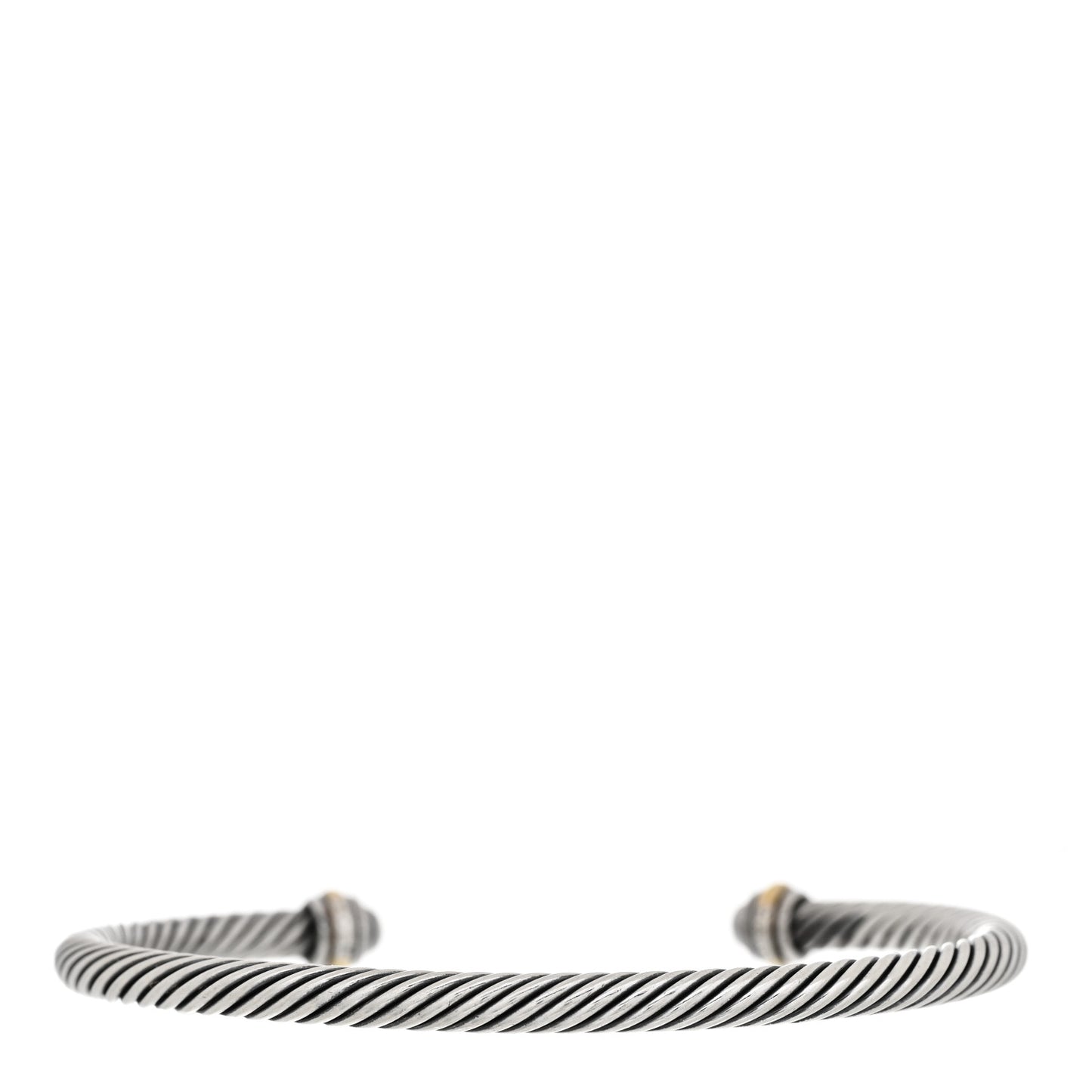 Sterling Silver 18K Yellow Gold 4mm Cable Classics Bracelet