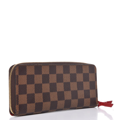 Louis Vuitton Damier Ebene Clemence Wallet Cherry 3 of 7