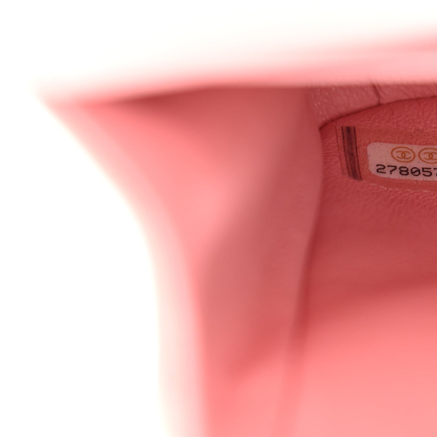 Caviar Flat Chevron Quilted Medium Double Flap Pink