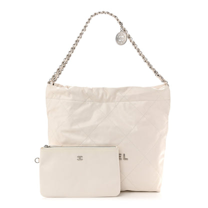 Chanel Shiny Calfskin Quilted Small 22 White 3 of 7