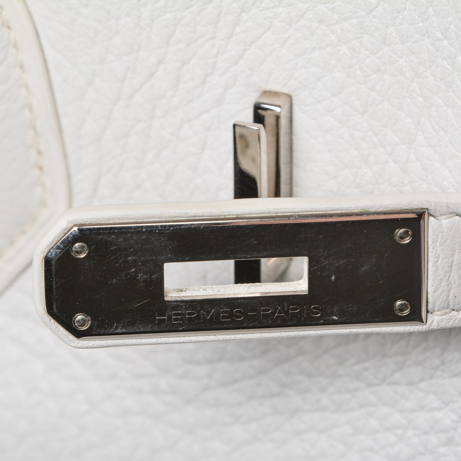 Hermes Taurillon Clemence Birkin 35 White 9 of 19