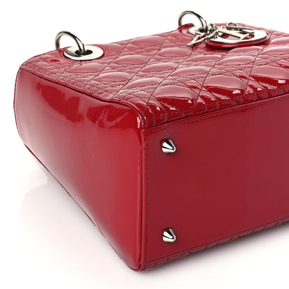 Christian Dior Patent Cannage Medium Lady Dior Red 8 of 9