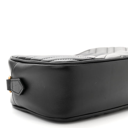 Gucci Calfskin Matelasse Small GG Marmont Chain Shoulder Bag Black 9 of 14