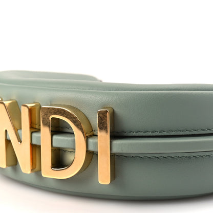 Fendi Vitello Grace New Matte Nano graphy Hobo Charm Menta 8 of 16