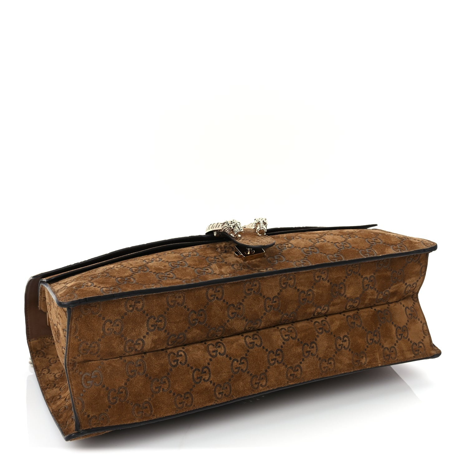 Gucci Suede GG Embossed Large Dionysus Shoulder Bag  Pepper Brown 3 of 8