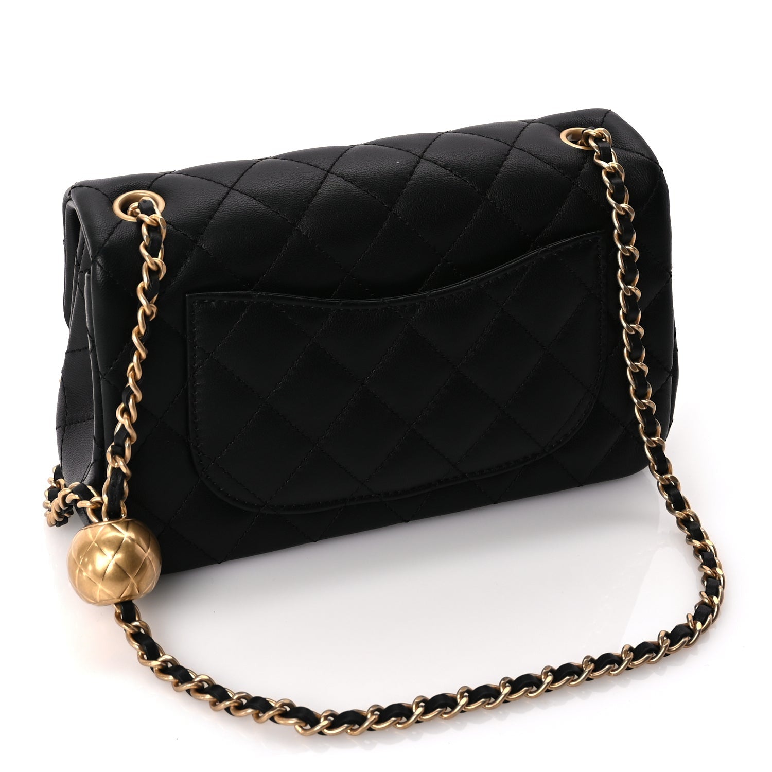 Chanel Lambskin Quilted Mini Rectangular Pearl Crush Flap Black 2 of 9