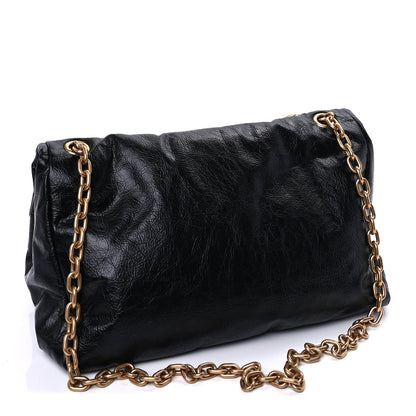 Balenciaga Arena Calfskin Medium Monaco Chain Shoulder Bag Black 2 of 8