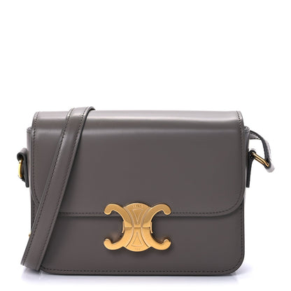 Celine Shiny Calfskin Medium Triomphe  Pebble 1 of 16
