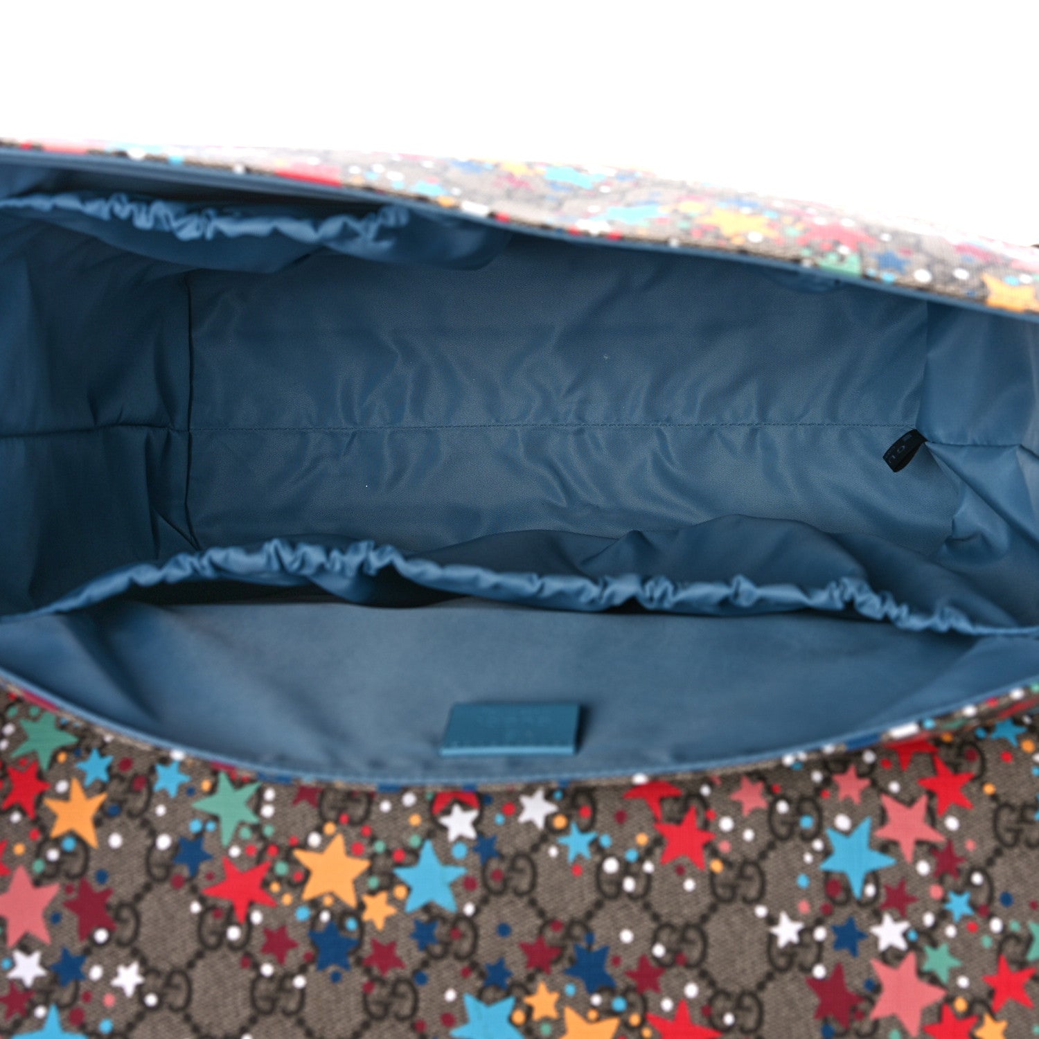 Gucci GG Supreme Monogram Star Print Diaper Bag Blue Multicolor 7 of 11