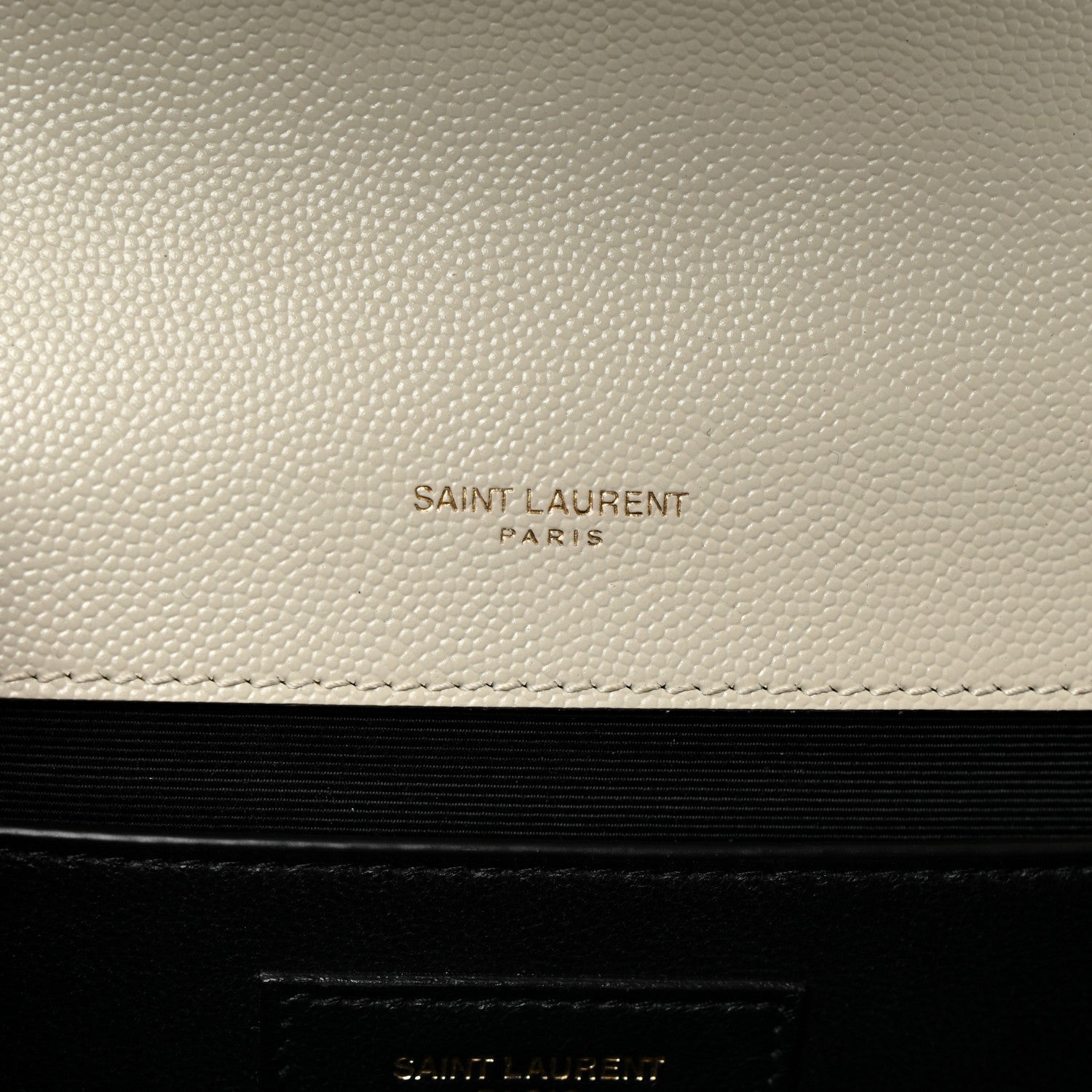 Saint Laurent Grain De Poudre Textured Mixed Matelasse Medium Triquilt Monogram Satchel Crema Soft 7 of 7