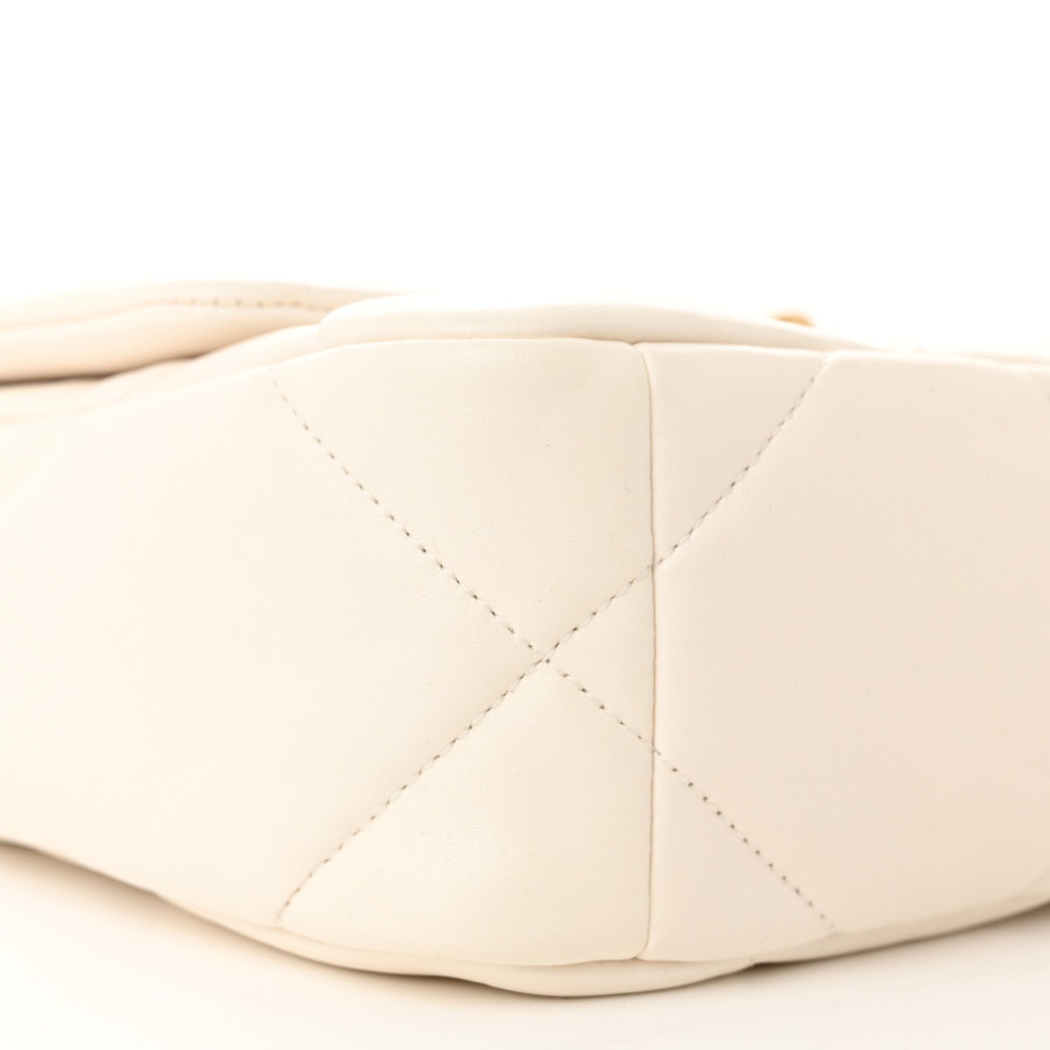 Chanel Goatskin Quilted Medium Chanel 19 Flap White 9 of 12
