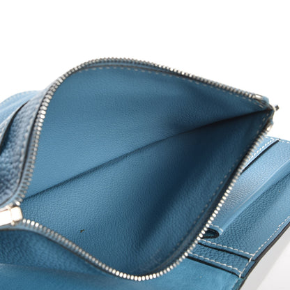 Hermes Togo Dogon Duo Wallet Blue Jean 6 of 15