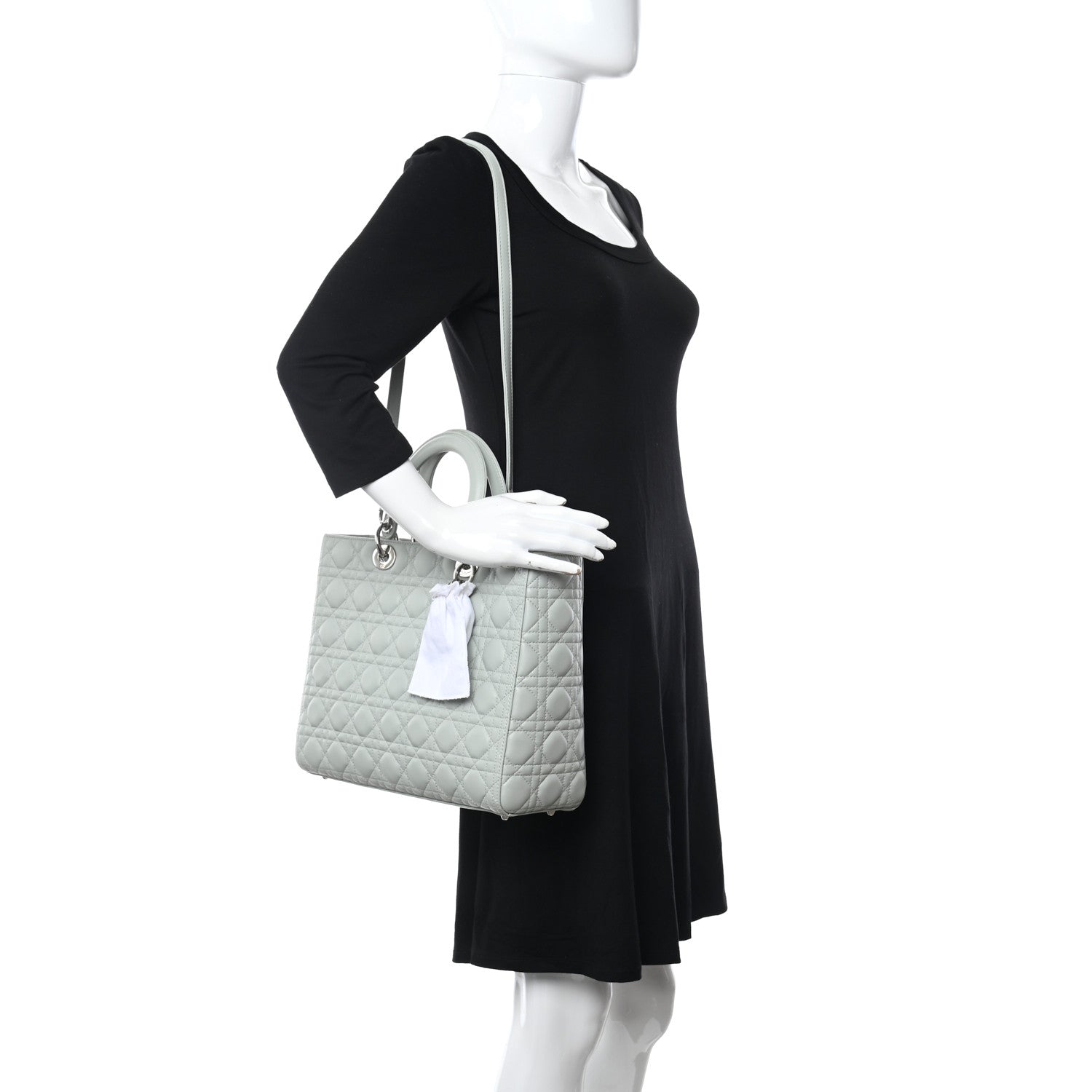 Christian Dior Lambskin Cannage Large Lady Dior Light Green 2 of 8