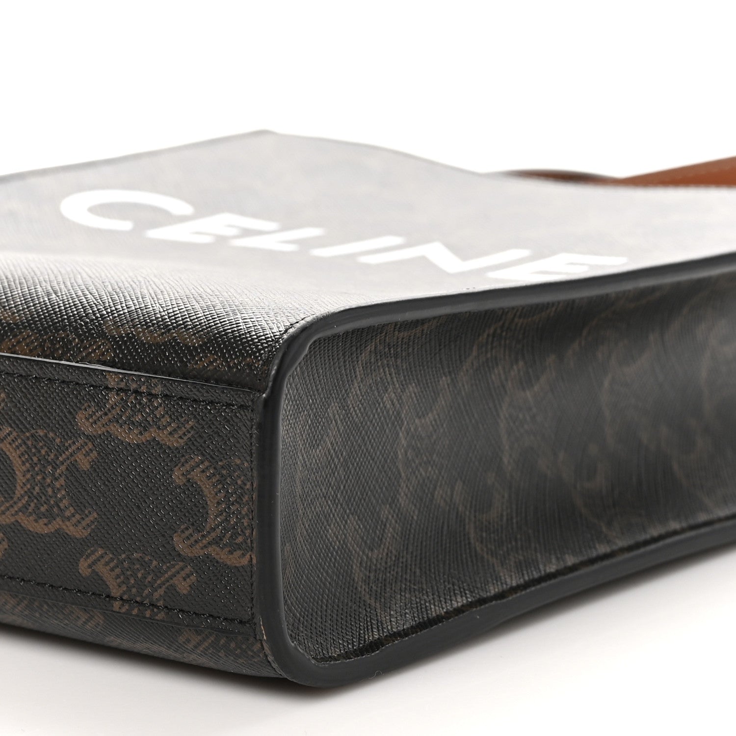 Celine Triomphe Canvas Calfskin Mini Vertical Cabas Tan 8 of 8