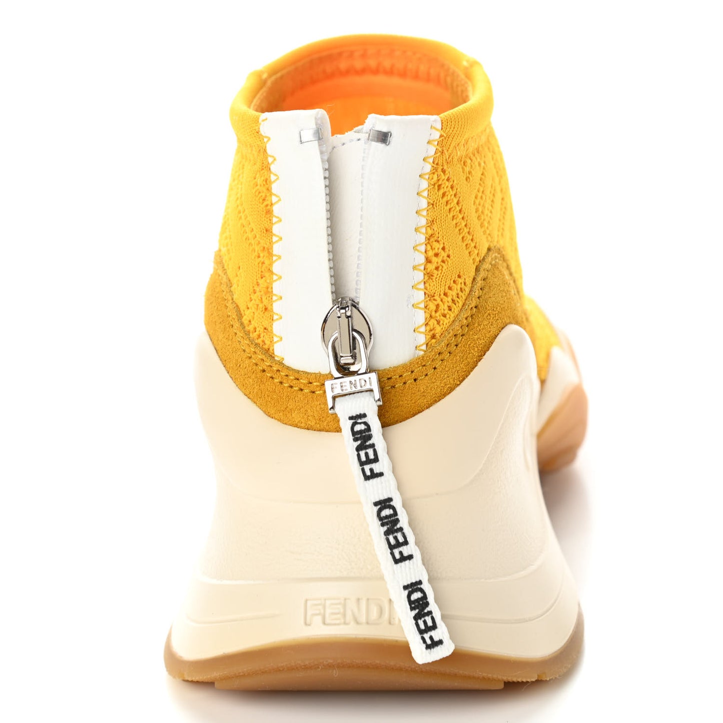 Technical 3D Mesh Womens FFluid Zip Up Sneakers 36 Reggae Corn White