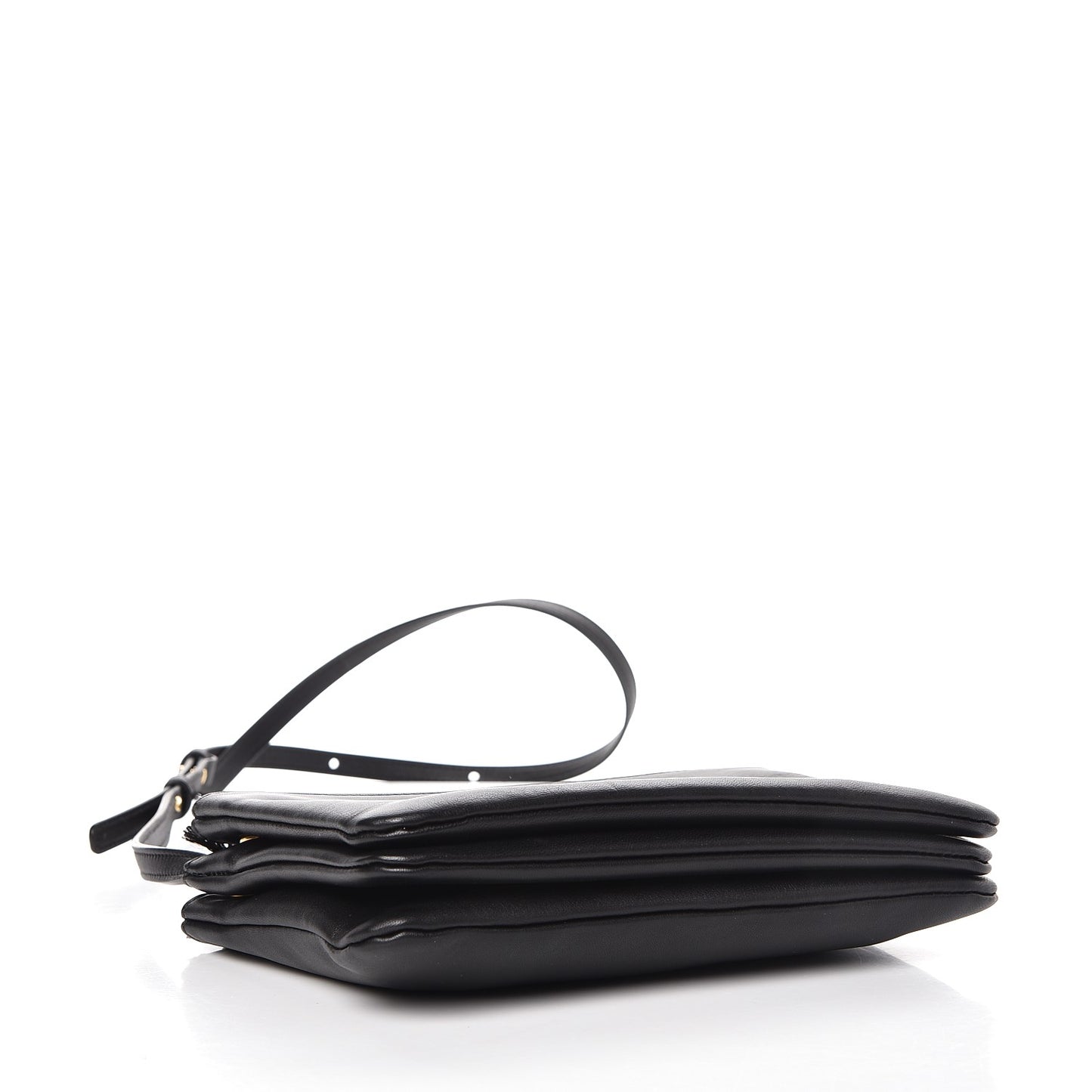 Lambskin Small Trio Crossbody Bag Black