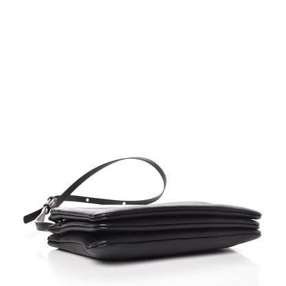 Celine Lambskin Small Trio Crossbody Bag Black 4 of 9