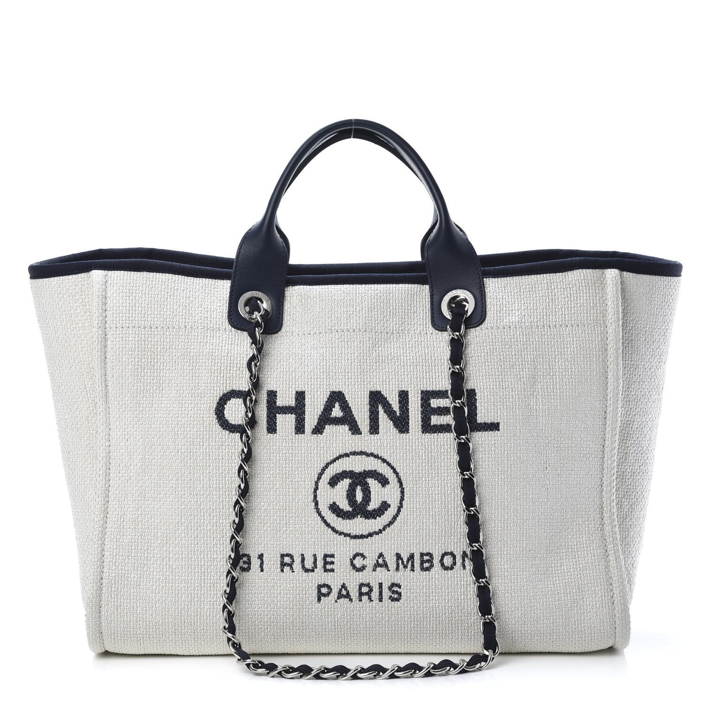 Canvas Medium Deauville Tote White