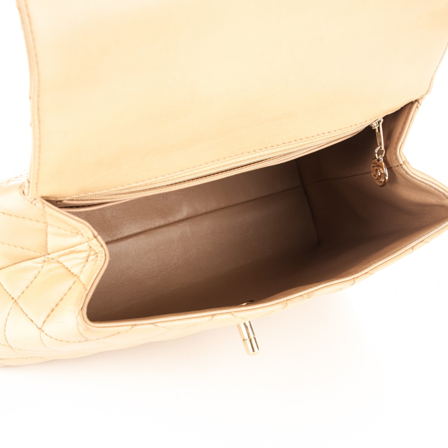 Chanel Lambskin Quilted Medium Kelly Flap Bag Beige 5 of 9