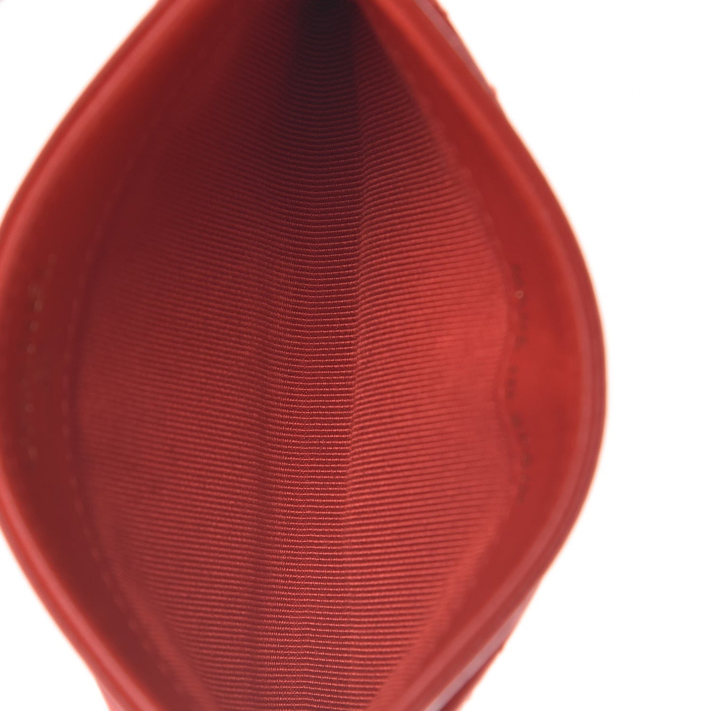 Lambskin Quilted Card Holder Red