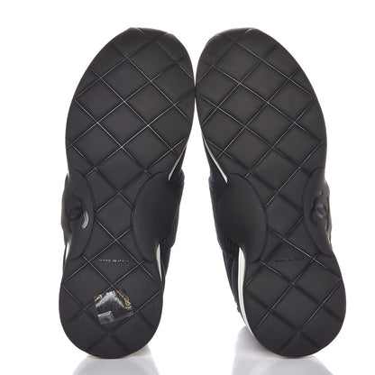 Chanel Stretch Fabric CC Sneakers 37 Black 5 of 8
