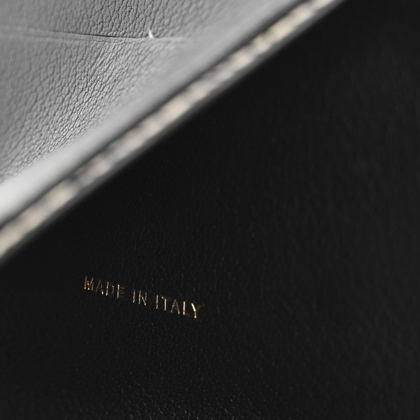 Goatskin CC Compact Flap Wallet Black