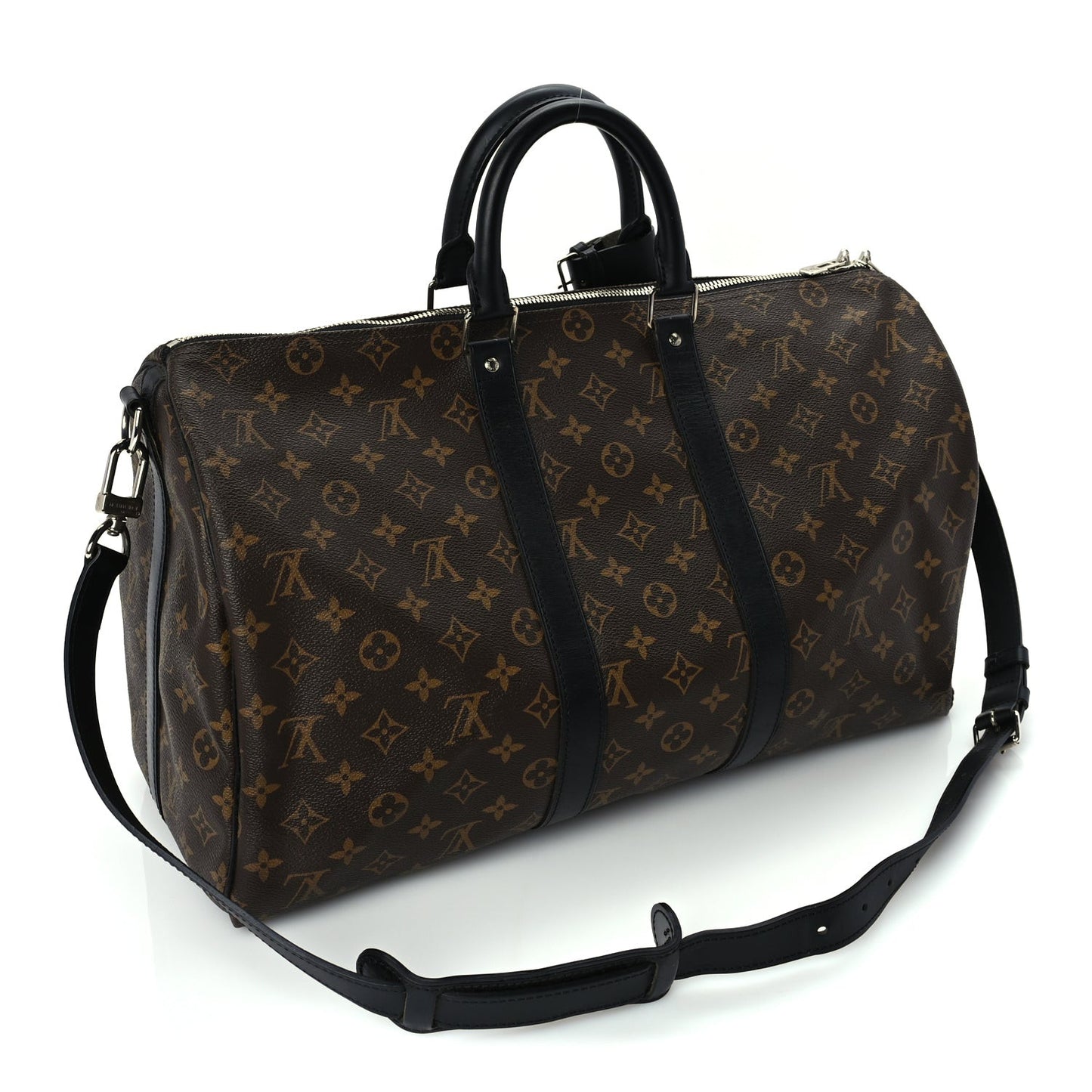 Monogram Macassar Keepall Bandouliere 45 Black