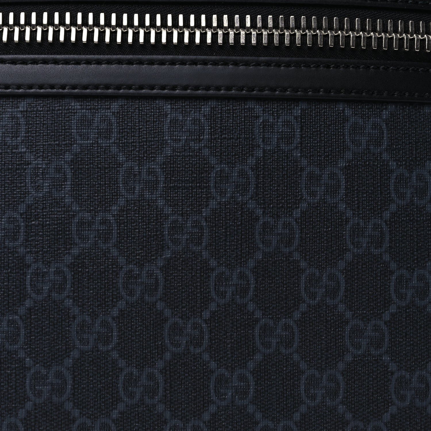 Gucci GG Supreme Monogram Appia Calfskin Web Flat Messenger Bag Black Grey 6 of 8