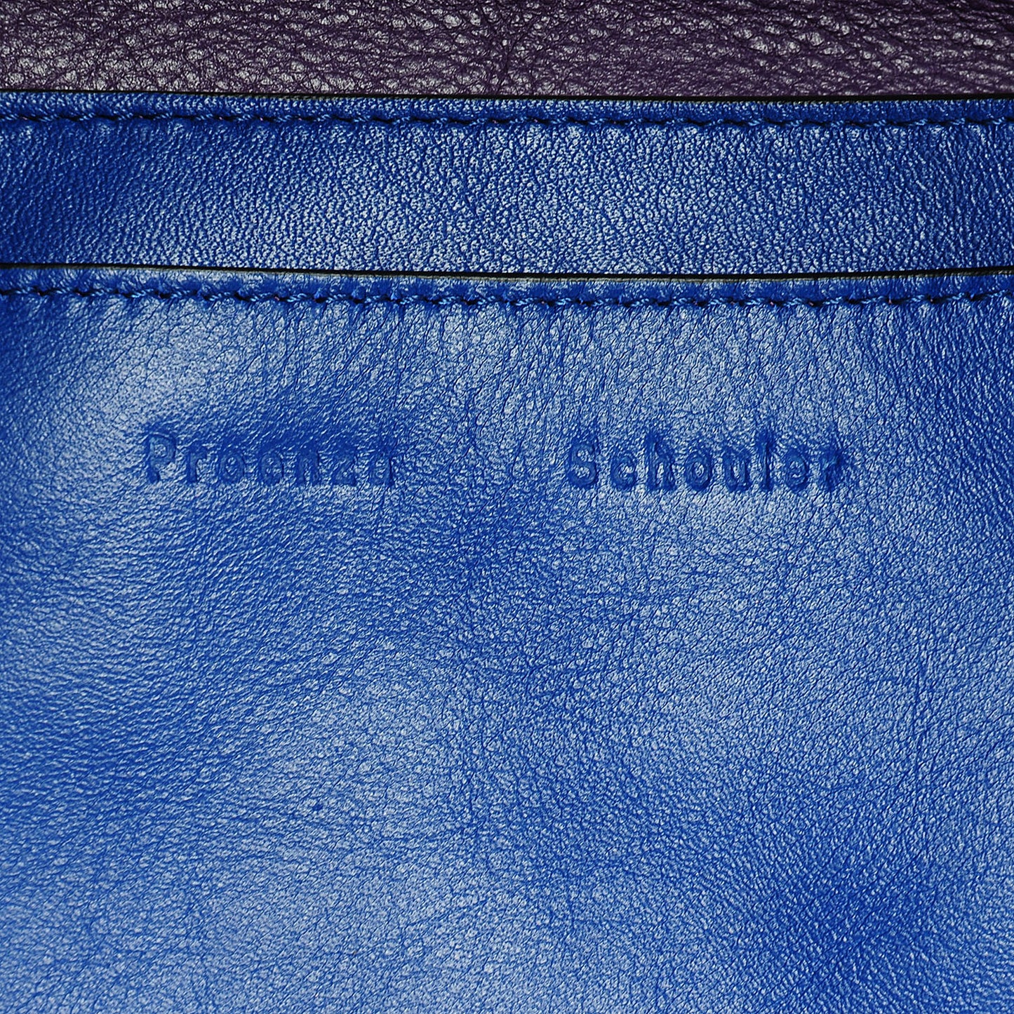 Leather Double Sided PS Courier Bag Royal Blue Veruca Salt
