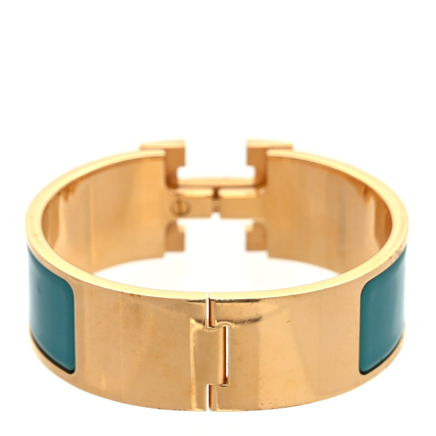 Enamel Wide Clic Clac H Bracelet PM Malachite